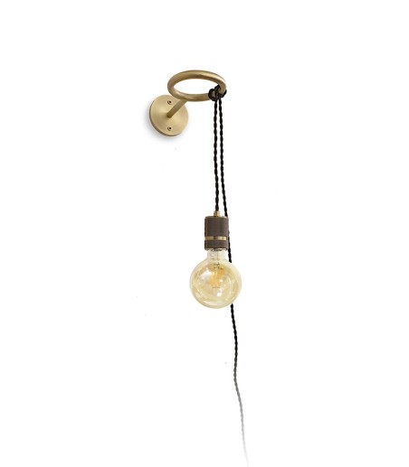 Aplique de pared con interruptor en el cable E27 MB2566-BGD - Ineslam