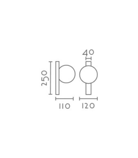 Aplique de pared MB4002-BK - Ineslam