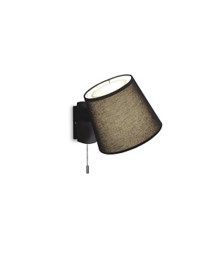Aplique de pared dormitorio con pantalla negra MB2242-BK - Ineslam