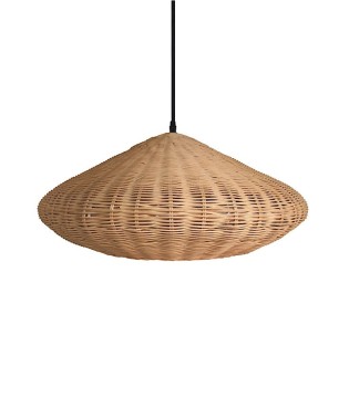Lámpara de techo Amapola-nat  Ineslam mimbre natural Ø53