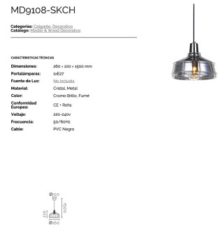 Lámpara MD9108-SKCH - Ineslam 2