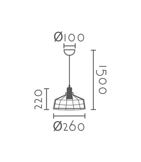 Dimensiones Lámpara campana cristal MD9108-CECP Ineslam