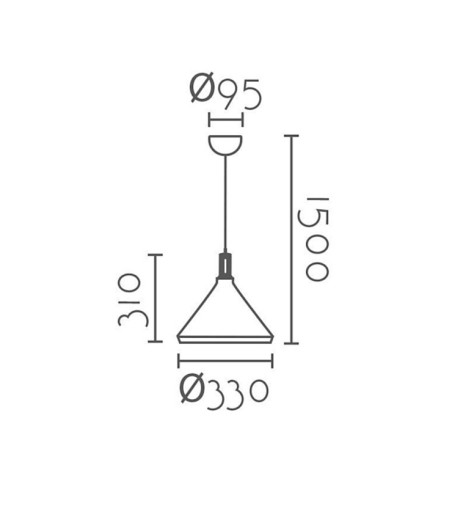 Dimensiones Lámpara colgante nórdica MD4629 - Ineslam