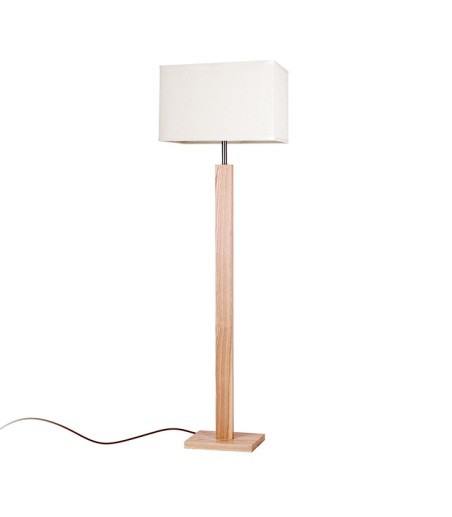 Lámpara de pie madera con pantalla Elda - Ineslam