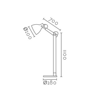Lámpara de pie madera articulada Blanca - Ineslam 2