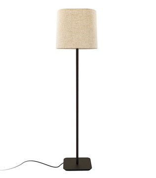 Lámpara de pie negra con pantalla beige ML2121-BK - Ineslam