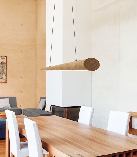 Lámpara de techo madera lineal LED Titan - Ineslam