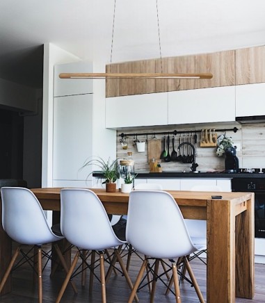 Lámpara de techo madera lineal LED MD2425-NAT - Ineslam