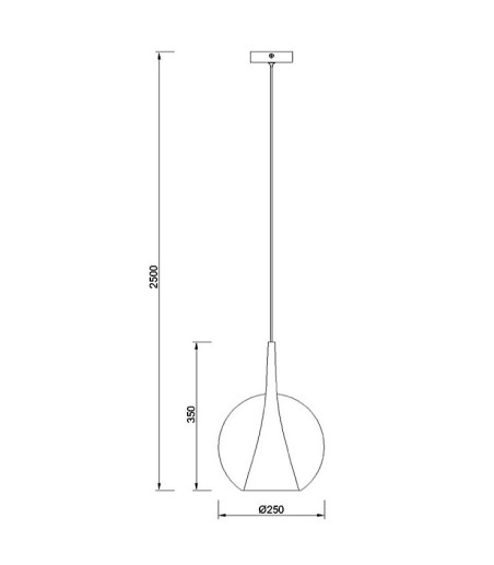 Dimensiones Lámpara colgante Elsa bronce 8255 E27 - Mantra isla de cocina