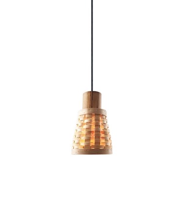 Lámpara de colgante de madera MD2450-NAT 1 de Ineslam