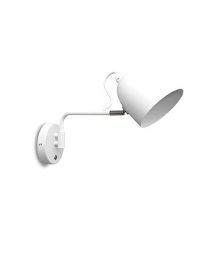 Aplique de pared MB2257-WH - Ineslam blanco articulado con interruptor