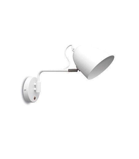 Aplique de pared MB2257-WH - Ineslam blanco articulado con interruptor