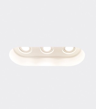 Empotrable invisible Rock 2 triple de escayola GU10 - 406x170 mm 2