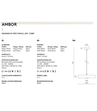Lámpara de techo Ambor - Aromas 2