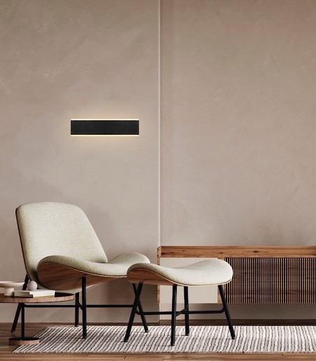 Aplique de pared Nelson CCT negro 24W - Mantra
