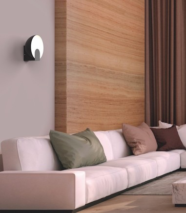 Aplique de pared LED Óculo negro 8590 - Mantra