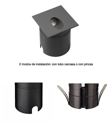 Foco señalizador Aspen 3W cuadrado IP65