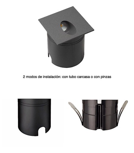 Foco señalizador Aspen 3W cuadrado IP65