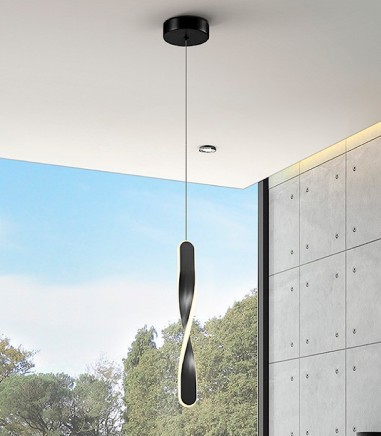 Lámpara de techo led Twist negro 1 luz - Schuller 219640