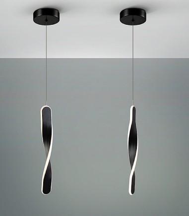 Lámpara de techo led Twist negro 1 luz - Schuller 219640