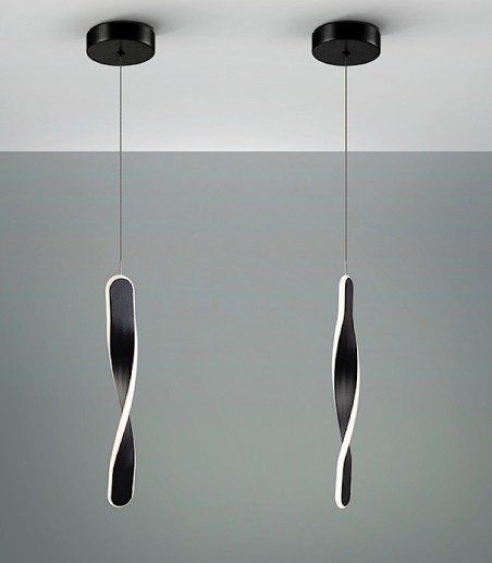 Lámpara de techo led Twist negro 1 luz - Schuller 219640