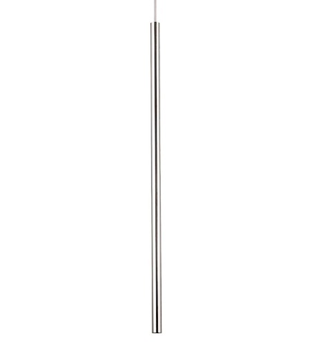 Lámpara techo LED colgante ULTRATHIN cromo cilindro 1m