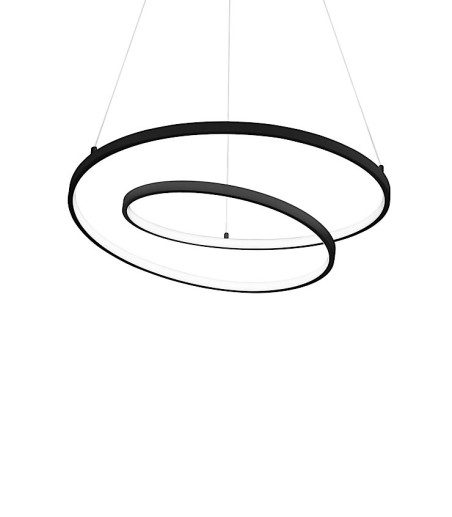 Lámpara de techo circular LED Oz negro - Ideal Lux