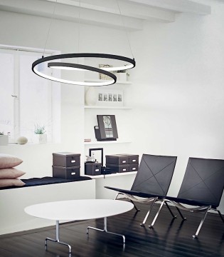 Lámpara de techo circular LED Oz negro - Ideal Lux 2