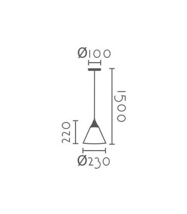 Dimensiones Lámpara colgante nórdica MD8034B-WH - Ineslam