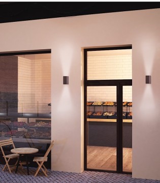 Aplique exterior marrón doble Kandanchú 7471  Corten Mantra 2