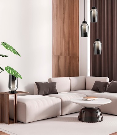 Lámpara de techo colgante Nora 3 luces negro 8284 Ø53 - Mantra