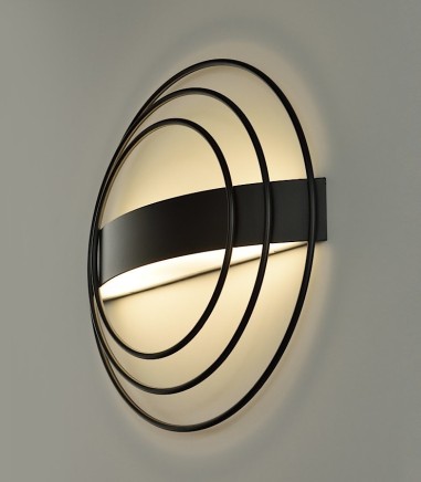 Aplique de pared Ringo negro LED 12.5W - ACB