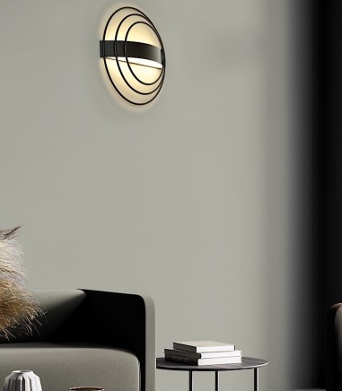Aplique de pared Ringo negro LED 12.5W - ACB