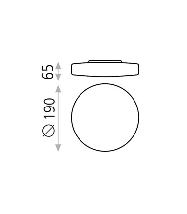 Dimensiones: Plafón LED techo Moon 19 cm - ACB