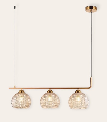 Lámpara de techo MD3216-GD 3 Luces E27 - Ineslam