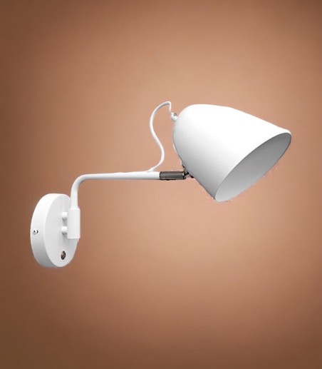 Aplique de pared MB2257-WH - Ineslam blanco articulado con interruptor