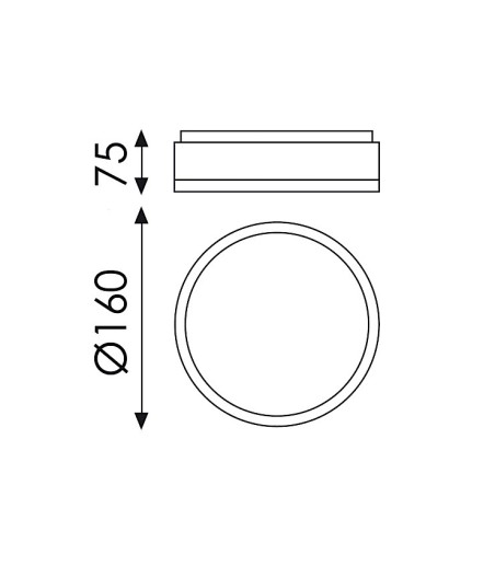Plafón de techo Dins LED CCT IP44 - ACB