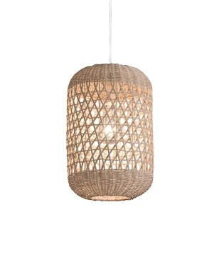 Lámpara Colgante Vivian kit blanco Ratán Natural - ACB