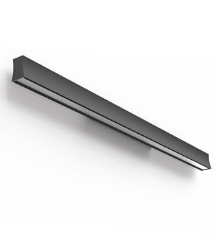 Aplique de pared largo Hanok 38W negro 120 cm - Mantra