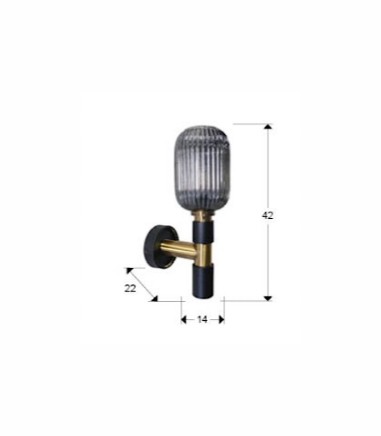 Aplique pared Norma 1 luz - Schuller