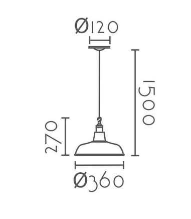 Lámpara techo colgante campana MD6170...