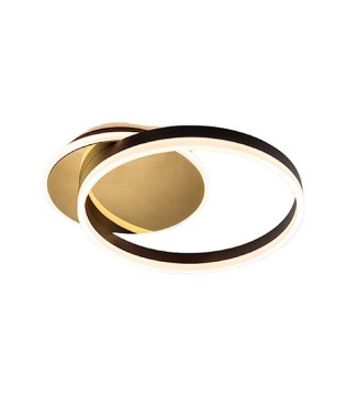 Plafón de techo Oriel oro-negro - Schuller