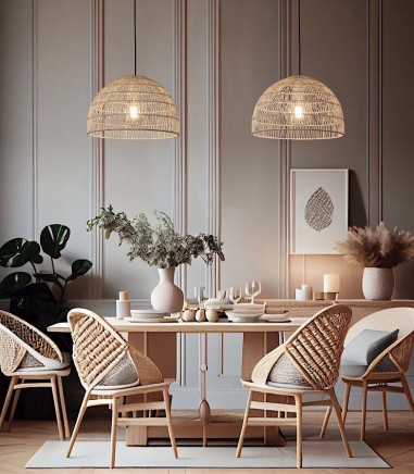 Comedor con Lámparas de techo Evens - ACB Iluminación
