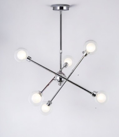 Lámpara de techo Globo 6L G9 cromo