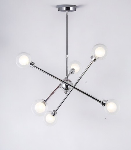 Lámpara de techo Globo 6L G9 cromo