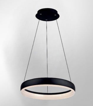 Lámpara colgante SUAVE 40cm blanco, dorado, negro 24W - Ineslam