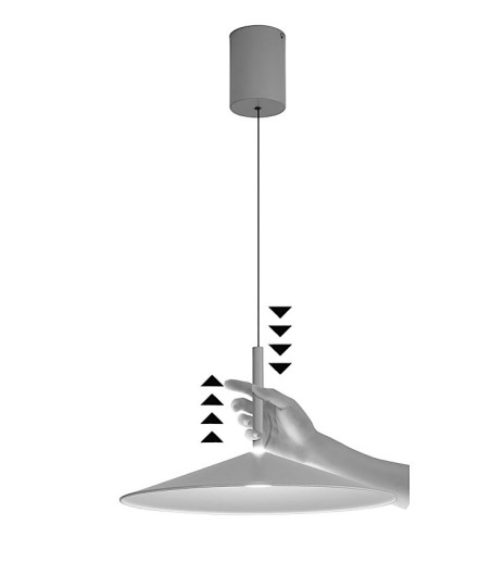 Sube y baja Lámpara colgante Calice LED 16W Ø47.5