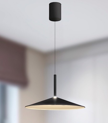 Lámpara techo colgante Calice negro 7891 LED 16W - Mantra