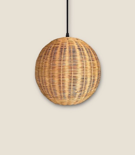 Lámpara de techo mimbre Dalia 28 - Ineslam A1718-280-NAT