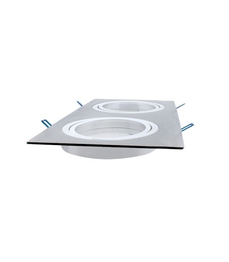 Foco empotrable Helium doble 325mm Aluminio